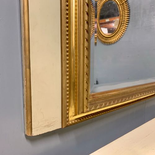 LARGE FRENCH C19TH TRUMEAU MIRROR - ADDITIONAL PHOTO 2