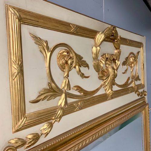 LARGE FRENCH C19TH TRUMEAU MIRROR - ADDITIONAL PHOTO 3