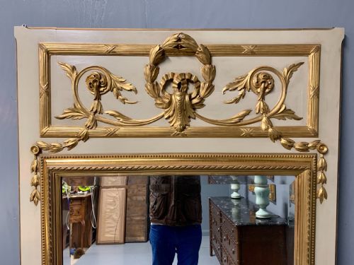 LARGE FRENCH C19TH TRUMEAU MIRROR - ADDITIONAL PHOTO 4
