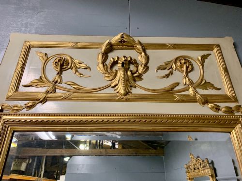 LARGE FRENCH C19TH TRUMEAU MIRROR - ADDITIONAL PHOTO 5