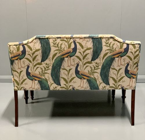 REGENCY WINDOW SEAT AND FOOTSTOOL IN PEACOCK FABRIC - ADDITIONAL PHOTO 3