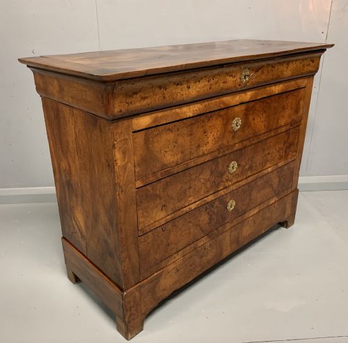 BURR WALNUT COMMODE CHEST OF DRAWERS - ADDITIONAL PHOTO 3