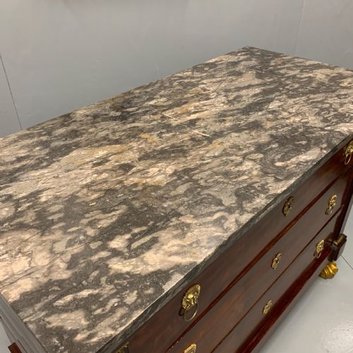 FRENCH EMPIRE PERIOD COMMODE WITH LIONS PAW FEET - ADDITIONAL PHOTO 4