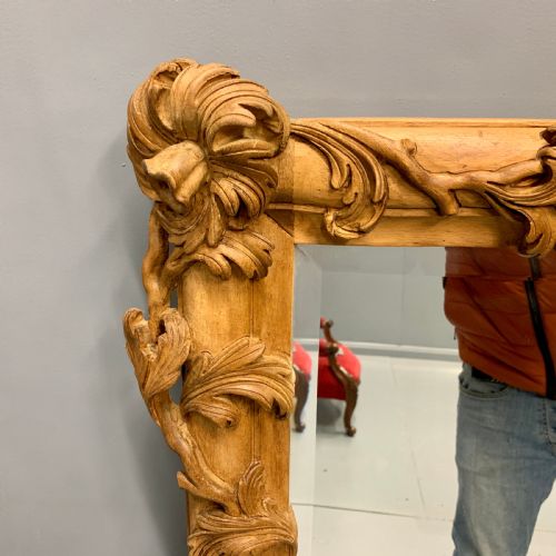 LARGE CONTINENTAL CARVED FRAME MIRROR - ADDITIONAL PHOTO 5