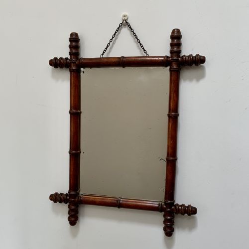 small french faux bamboo mirror - CATEGORY: ANTIQUE MIRRORS - DATED 1920