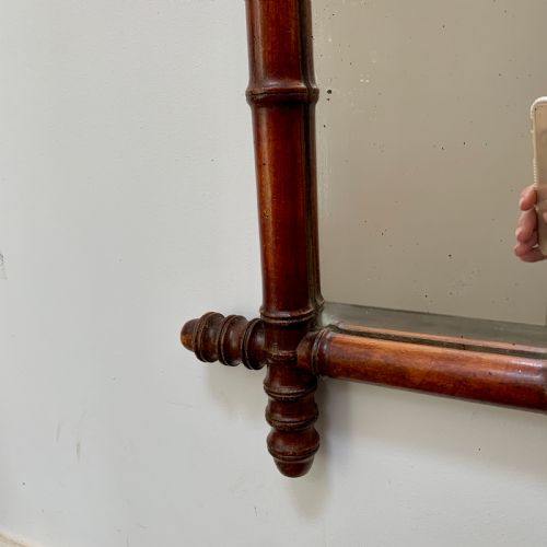 SMALL FRENCH FAUX BAMBOO MIRROR - ADDITIONAL PHOTO 4