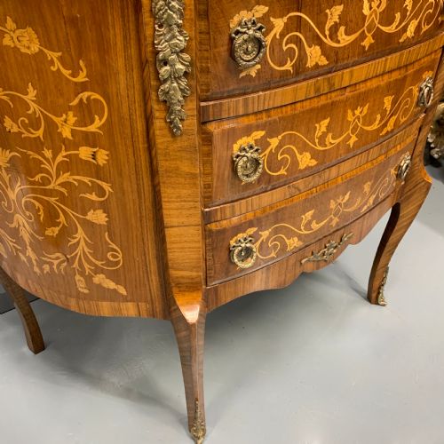 FRENCH MARQUETRY DEMI LUNE COMMODE - ADDITIONAL PHOTO 7