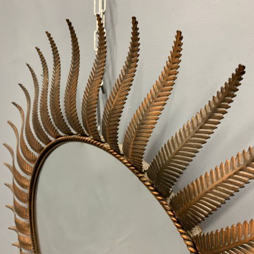 68CM DIAMETER SPANISH COPPER SUNBURST MIRROR - ADDITIONAL PHOTO 3