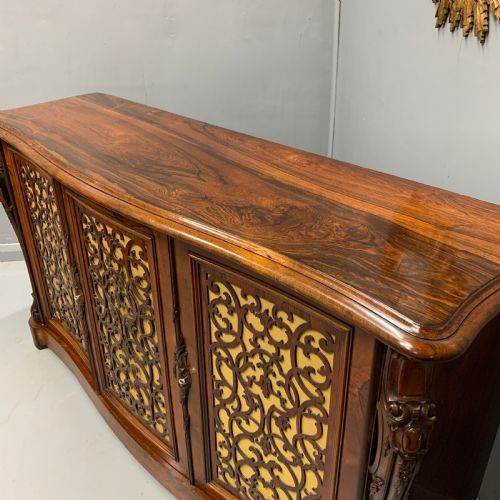 GILLOWS OF LANCASTER SERPENTINE ROSEWOOD SIDEBOARD - ADDITIONAL PHOTO 3