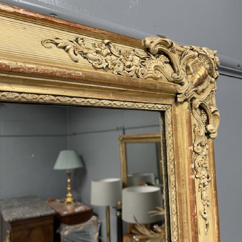 fig 1. Large French landscape paint and gilt mirror