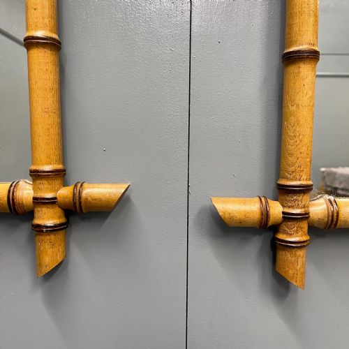 PAIR OF FRENCH FAUX BAMBOO MIRRORS - ADDITIONAL PHOTO 8