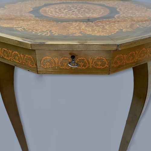 ITALIAN MARQUETRY DODECAGON MUSIC SIDE TABLE - ADDITIONAL PHOTO 7