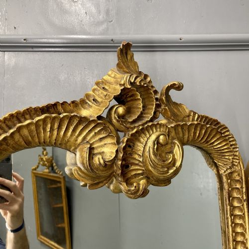 CARVED GILTWOOD THREE FOLDING DRESSING MIRROR - ADDITIONAL PHOTO 4