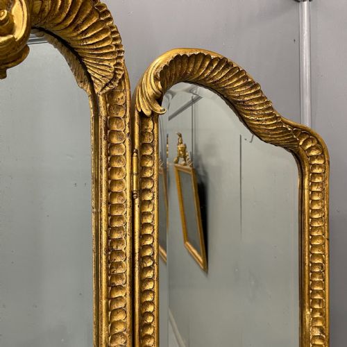 CARVED GILTWOOD THREE FOLDING DRESSING MIRROR - ADDITIONAL PHOTO 5