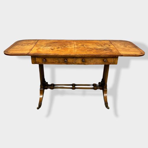 regency freestanding walnut sofa table - CATEGORY: ANTIQUE TABLES - DATED REGENCY