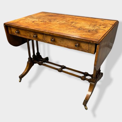 REGENCY FREESTANDING WALNUT SOFA TABLE - ADDITIONAL PHOTO 4