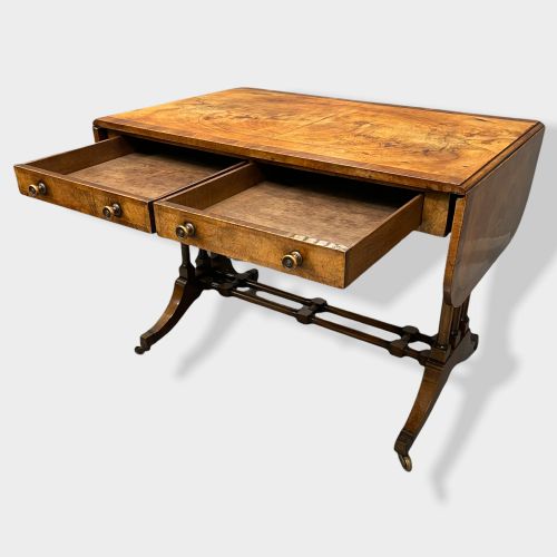 REGENCY FREESTANDING WALNUT SOFA TABLE - ADDITIONAL PHOTO 5