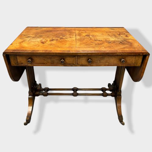 REGENCY FREESTANDING WALNUT SOFA TABLE - ADDITIONAL PHOTO 7