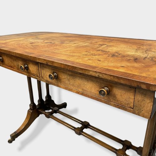 REGENCY FREESTANDING WALNUT SOFA TABLE - ADDITIONAL PHOTO 9