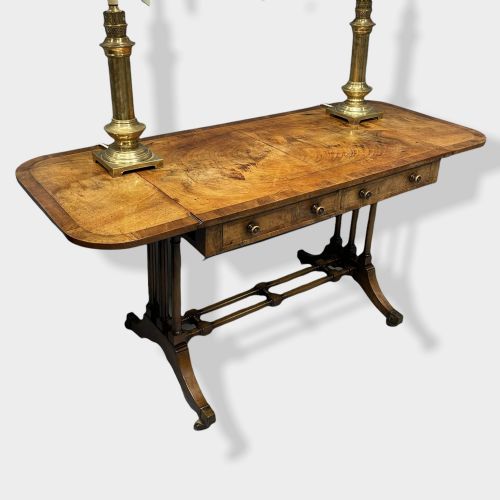 REGENCY FREESTANDING WALNUT SOFA TABLE - ADDITIONAL PHOTO 11