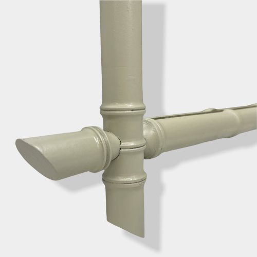 LARGE PAINTED FAUX BAMBOO MIRROR IN PALE SAGE - ADDITIONAL PHOTO 7
