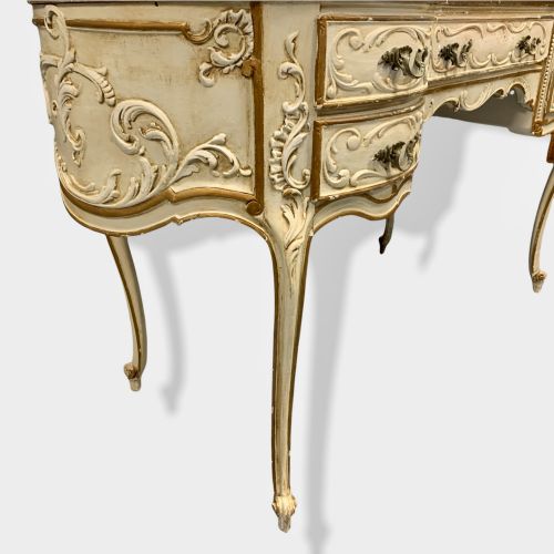 ITALIAN PAINTED AND CANE DRESSING TABLE - ADDITIONAL PHOTO 5