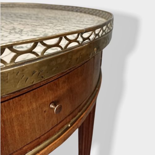 19TH CENTURY BRASS INLAID BOUILLOTTE ROUND TABLE - ADDITIONAL PHOTO 4