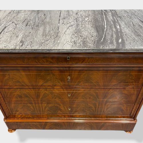 EXCEPTIONAL QUALITY MARBLE TOP COMMODE CHEST - ADDITIONAL PHOTO 6