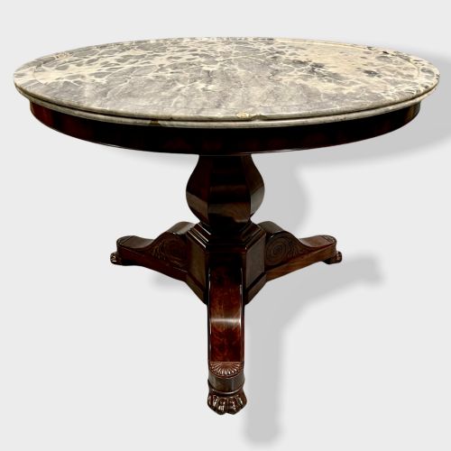 french marble top empire gueridon centre table - CATEGORY: ANTIQUE TABLES - DATED 19TH CENTURY