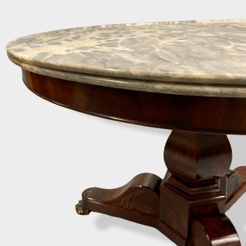 FRENCH MARBLE TOP EMPIRE GUERIDON CENTRE TABLE - ADDITIONAL PHOTO 7