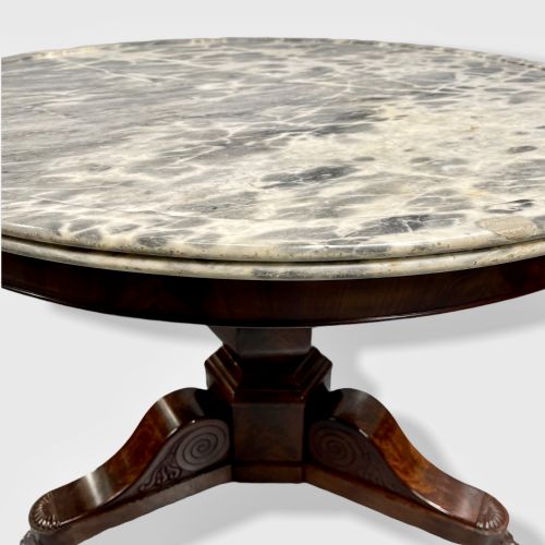 FRENCH MARBLE TOP EMPIRE GUERIDON CENTRE TABLE - ADDITIONAL PHOTO 8