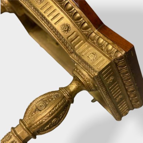 FRENCH WALL MOUNTED GILT CARVED WOOD CONSOLE TABLE - ADDITIONAL PHOTO 5