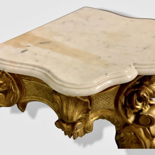 PAIR OF FRENCH GILT CONSOLE TABLES - ADDITIONAL PHOTO 7