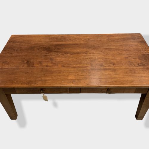 FRENCH CHERRYWOOD COFFEE TABLE WITH DRAWERS - ADDITIONAL PHOTO 3