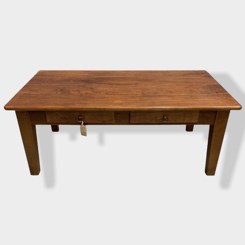 french cherrywood coffee table with drawers - CATEGORY: ANTIQUE TABLES - DATED 19TH CENTURY