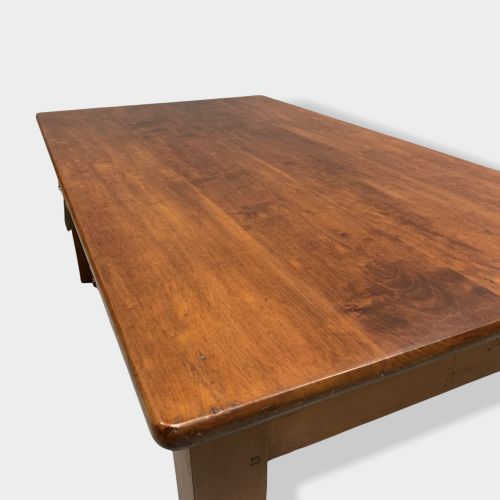 FRENCH CHERRYWOOD COFFEE TABLE WITH DRAWERS - ADDITIONAL PHOTO 4