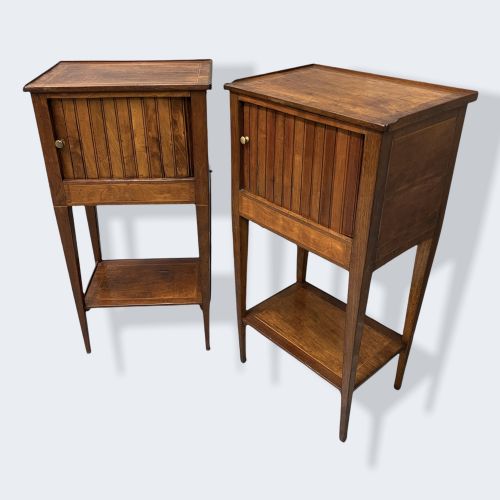 pair of 19th century french tambour side cabinets - CATEGORY: ANTIQUE CUPBOARDS - DATED 19TH CENTURY