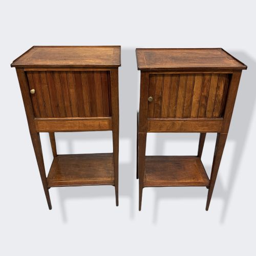 PAIR OF 19TH CENTURY FRENCH TAMBOUR SIDE CABINETS - ADDITIONAL PHOTO 5