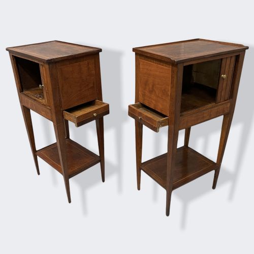 PAIR OF 19TH CENTURY FRENCH TAMBOUR SIDE CABINETS - ADDITIONAL PHOTO 6