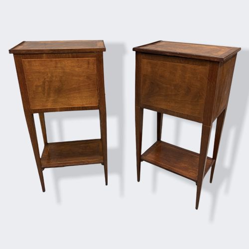 PAIR OF 19TH CENTURY FRENCH TAMBOUR SIDE CABINETS - ADDITIONAL PHOTO 7