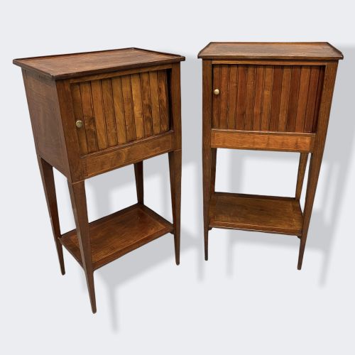 PAIR OF 19TH CENTURY FRENCH TAMBOUR SIDE CABINETS - ADDITIONAL PHOTO 10