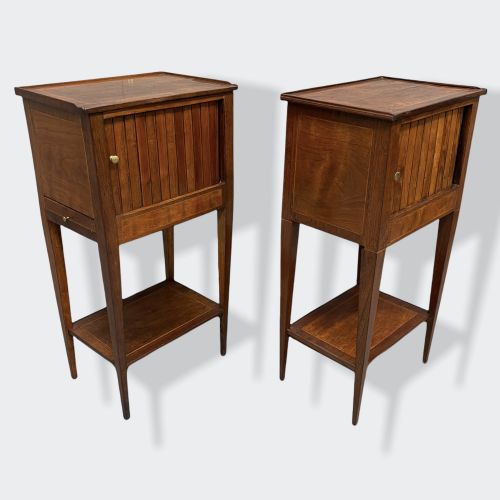 PAIR OF 19TH CENTURY FRENCH TAMBOUR SIDE CABINETS - ADDITIONAL PHOTO 11