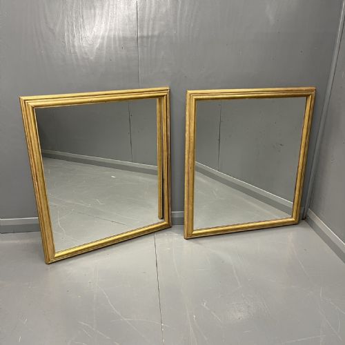 PAIR OF ALMOST SQUARE ENGLISH GILT MIRRORS - ADDITIONAL PHOTO 2