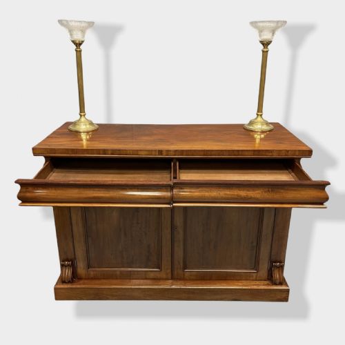 ENGLISH MAHOGANY TWO DOOR SIDEBOARD - ADDITIONAL PHOTO 1