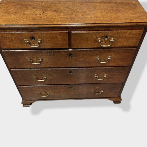 GEORGE II SMALL OAK CHEST OF DRAWERS - ADDITIONAL PHOTO 3