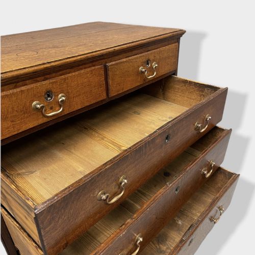 GEORGE II SMALL OAK CHEST OF DRAWERS - ADDITIONAL PHOTO 8