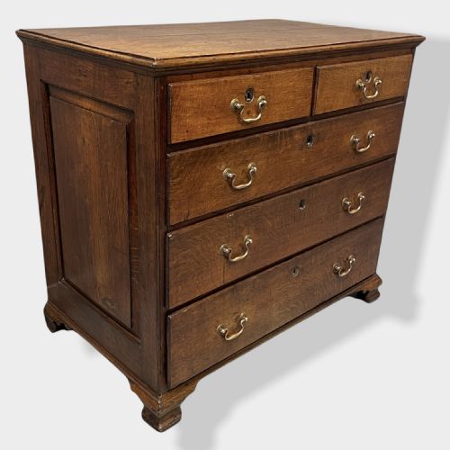 GEORGE II SMALL OAK CHEST OF DRAWERS - ADDITIONAL PHOTO 10