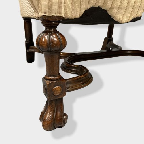 PAIR OF QUEEN ANNE STYLE CAMEL BACK ARMCHAIRS - ADDITIONAL PHOTO 10