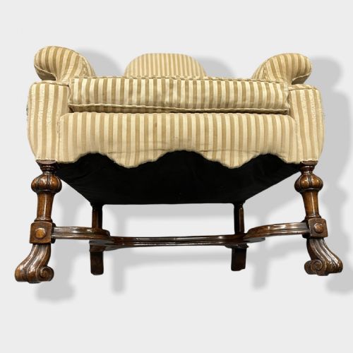 PAIR OF QUEEN ANNE STYLE CAMEL BACK ARMCHAIRS - ADDITIONAL PHOTO 13