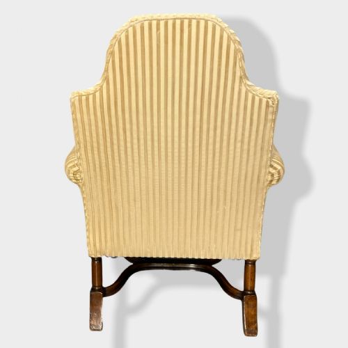 PAIR OF QUEEN ANNE STYLE CAMEL BACK ARMCHAIRS - ADDITIONAL PHOTO 14